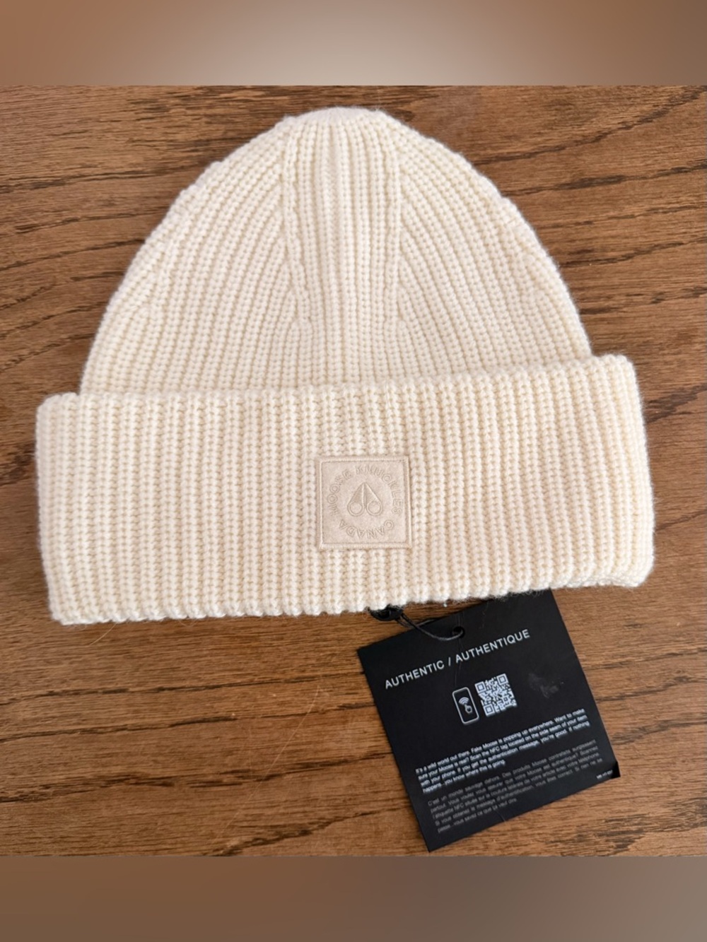 NWT Moose Knuckles Neige Wool-Blend Beanie